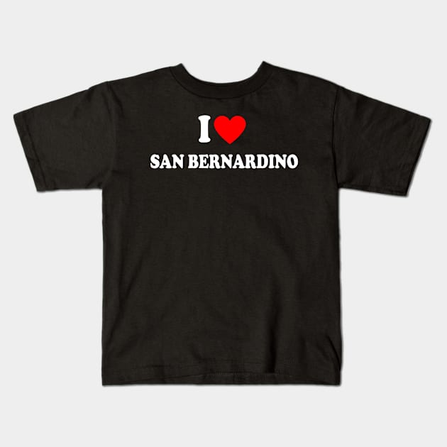 I Heart San Bernardino California Kids T-Shirt by lateefo